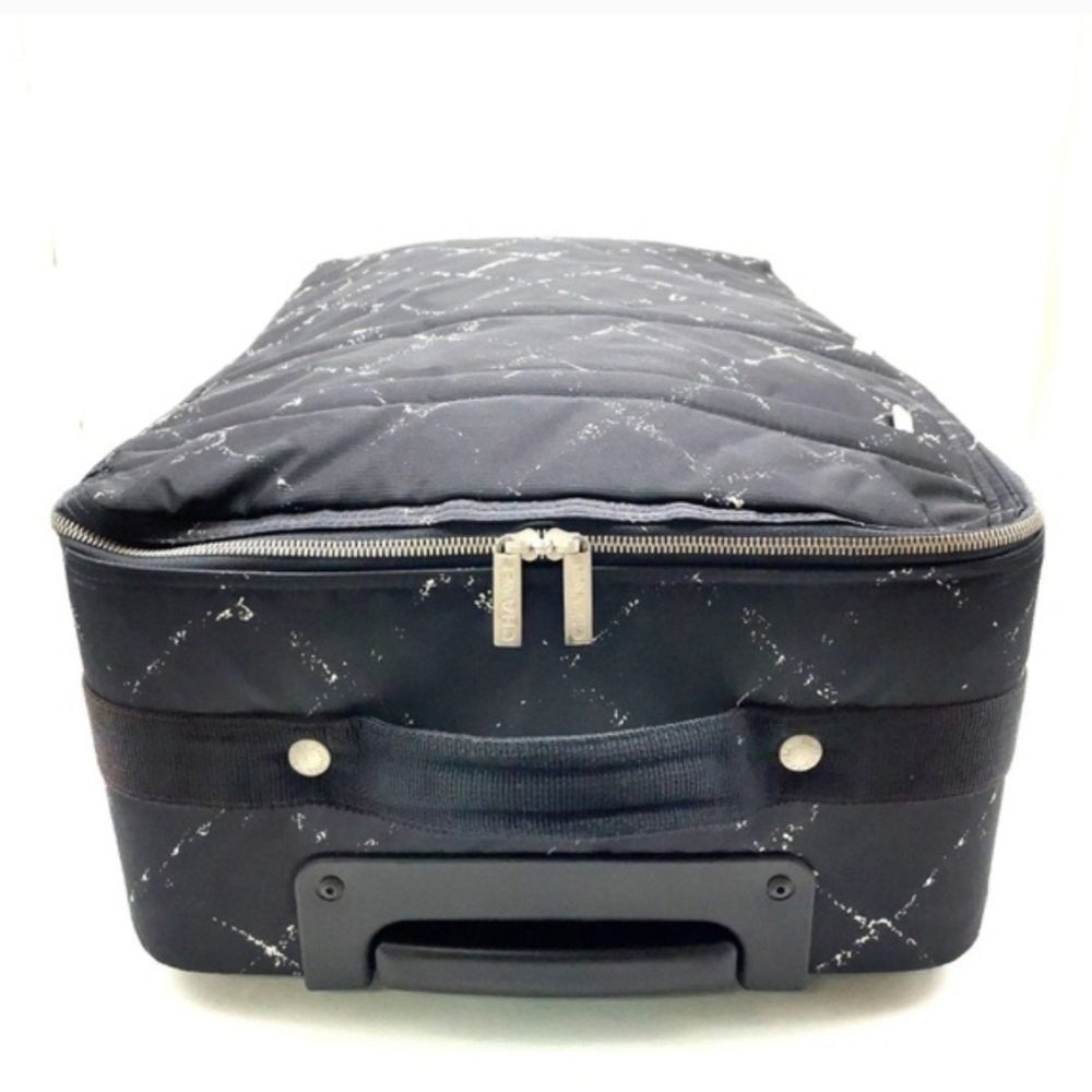 Chanel Black Travel Line quilted nylon rolling Carry On Suitcase - Picture 6 of 16